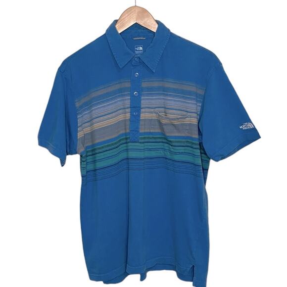 THE NORTH FACE Short Sleeve Chest Stripe Performance Polo Shirt Size Large‎ - Picture 1 of 13